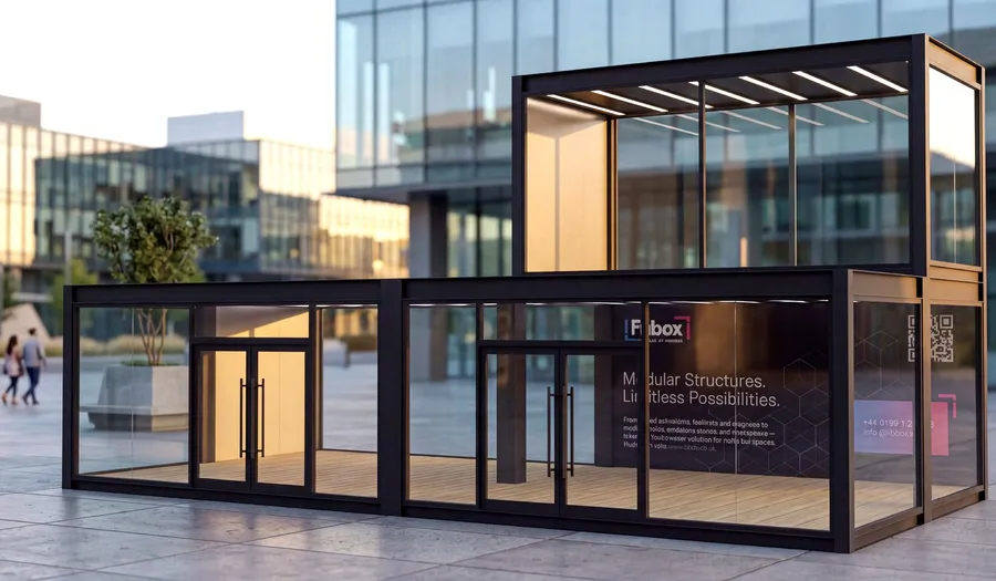 Full-height glazed elevations with integrated framed double doors